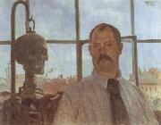 Self-Portrait with Skeleton Lovis Corinth